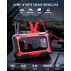 imageGOOLOO A3 Jump Starter with Air Compressor 3000A Portable Car Battery Booster 90 Gas65L Diesel with 150PSI AutoShutoff Tire Inflator 12V Supersafe Lithium Jump Box Car Battery Jumper StarterRed