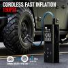 imageGOOLOO AP150 Tire Inflator Portable Air Compressor 2X Faster 150PSI Cordless Air Pump for Car Tires with AutoShutoff Portable Tire Pump with Digital Pressure Gauge for Car MotorcycleBike BallBlack