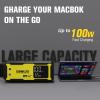 imageGOOLOO GT4000S Jump Starter 4000A Car Jumper Starter Up to 10L Diesel All Gas Engines 100W FastCharging Lithium Jump Box SuperSafe Portable Car Battery Charger Power Bank for 12V Vehicles YellowYellow