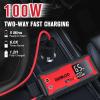 imageGOOLOO GT4000S Jump Starter 4000A Car Jumper Starter Up to 10L Diesel All Gas Engines 100W FastCharging Lithium Jump Box SuperSafe Portable Car Battery Charger Power Bank for 12V Vehicles YellowRed