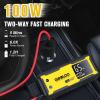 imageGOOLOO GT4000S Jump Starter 4000A Car Jumper Starter Up to 10L Diesel All Gas Engines 100W FastCharging Lithium Jump Box SuperSafe Portable Car Battery Charger Power Bank for 12V Vehicles YellowYellow