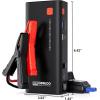 imageGOOLOO Jump Starter 3000A Peak Car Jumper Starter 12V SuperSafe Lithium Jump Box Battery Booster Pack Portable Car Battery Charger and Jumper Cables for Up to 85L Gas or 60L Diesel EngineBlack