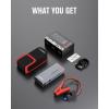 imageGOOLOO Jump Starter 3000A Peak Car Jumper Starter 12V SuperSafe Lithium Jump Box Battery Booster Pack Portable Car Battery Charger and Jumper Cables for Up to 85L Gas or 60L Diesel Enginegray