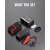 imageGOOLOO Jump Starter 3000A Peak Car Jumper Starter 12V SuperSafe Lithium Jump Box Battery Booster Pack Portable Car Battery Charger and Jumper Cables for Up to 85L Gas or 60L Diesel EngineBlack