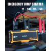 imageGOOLOO Upgraded GP3000 Jump Starter 3000A Peak Car Starter Up to 9L Gas or 7L Diesel Engine 12V Jump Box Auto Lithium Battery Booster SuperSafe Portable Power Pack with USB Quick Charge TypeC PortYellow