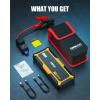 imageGOOLOO Upgraded GP3000 Jump Starter 3000A Peak Car Starter Up to 9L Gas or 7L Diesel Engine 12V Jump Box Auto Lithium Battery Booster SuperSafe Portable Power Pack with USB Quick Charge TypeC PortYellow