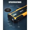 imageGOOLOO Upgraded GP3000 Jump Starter 3000A Peak Car Starter Up to 9L Gas or 7L Diesel Engine 12V Jump Box Auto Lithium Battery Booster SuperSafe Portable Power Pack with USB Quick Charge TypeC PortYellow