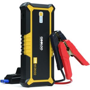 imageGOOLOO Upgraded GP3000 Jump Starter 3000A Peak Car Starter Up to 9L Gas or 7L Diesel Engine 12V Jump Box Auto Lithium Battery Booster SuperSafe Portable Power Pack with USB Quick Charge TypeC PortYellow