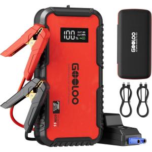 imageGOOLOO GT3000 Jump Starter 3000A Battery Jumper Starter Portable with 65W Quick Charge 12V SuperSafe Lithium Battery Booster85L Gas60L Diesel Jump Box Pack with Jumper Cables
