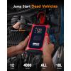 imageGOOLOO A5 Jump Starter with Air Compressor 4000A Car Battery Jump Starter All Gas100L Diesel with 160PSI Tire Inflator AutoOff 45W Output Power Bank 12V Jump Box Car Jumper Starter PortableRed