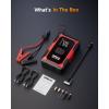 imageGOOLOO A5 Jump Starter with Air Compressor 4000A Car Battery Jump Starter All Gas100L Diesel with 160PSI Tire Inflator AutoOff 45W Output Power Bank 12V Jump Box Car Jumper Starter PortableRed