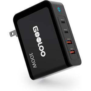 imageGOOLOO 100W USB C Charger Block 4Port Foldable Compact Fast Wall Charger for MacBook ProAiriPadiPhone Series and More SuperSafe Power Adapter for GT3000GT4000SGT4000GT6000A7 Jump Starters