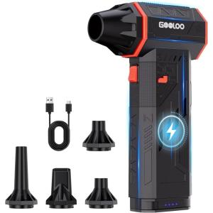 imageGOOLOO F5S Compressed Air Duster180000RPM Super Power Cordless Air Blower Rechargeable Electric Air Duster with Brushless Motor 3Speed Adjustable Dust Blower for PC Keyboard Car Home Outdoor