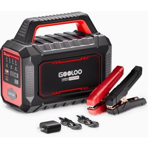 imageGOOLOO GT Truck PRO 10000A Jump Starter with 65W Fast Charge 64000mAh Portable Car Battery Booster Power Pack for All Gas All Diesel Supersafe 12V Jump Box with LED Light Thickened Jumper Cable
